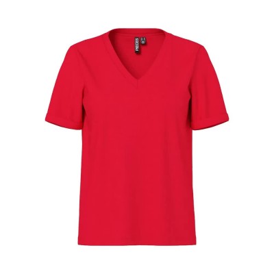тениска,дамски,тениски,pieces,ria,short,sleeve,v,neck,t,shirt,lollipop,(red)