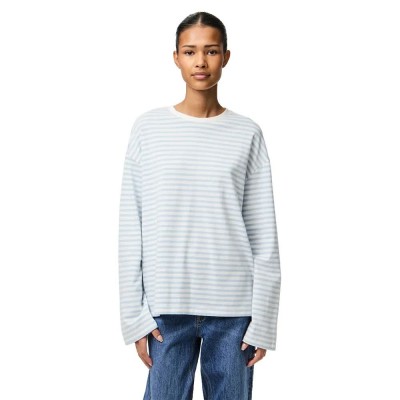 тениска,дамски,тениски,pieces,sadie,long,sleeve,t,shirt,cloud,dancer,cashmere,blue,(blue)