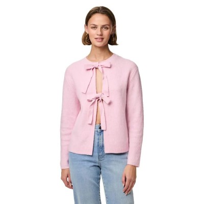 жилетка,дамски,пуловери,дамски,плетени,дрехи,pieces,silly,cardigan,roseate,spoonbill,melange,(pink)