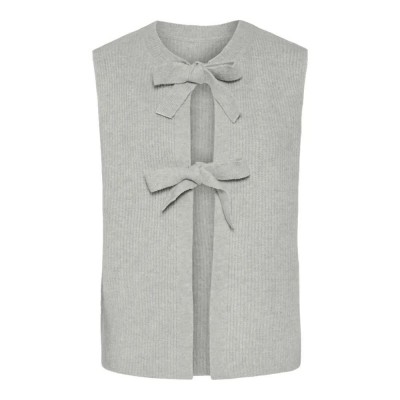 потник,дамски,пуловери,дамски,плетени,дрехи,pieces,silly,knitted,vest,light,grey,melange,(grey)