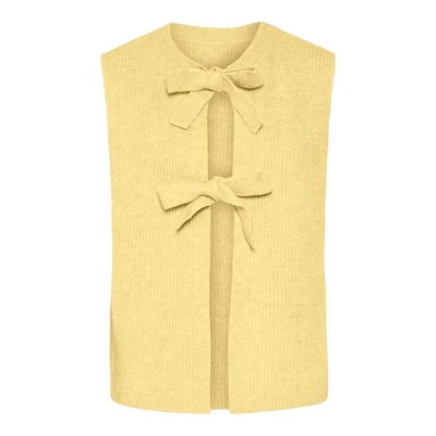 потник,дамски,пуловери,дамски,плетени,дрехи,pieces,silly,knitted,vest,pale,banana,melange,(yellow)