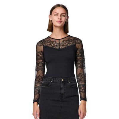 дамски,бодита,pieces,sinna,long,sleeve,body,black