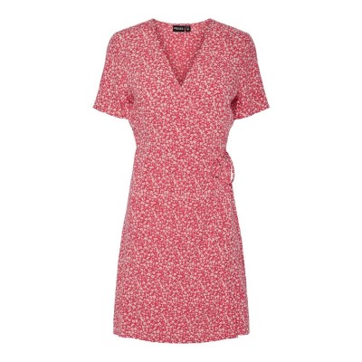 рокля,дамски,поли,и,рокли,pieces,tala,new,short,sleeve,short,dress,pink,lemonade,flower,(pink)