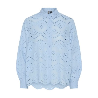риза,с,дълъг,ръкав,дамски,блузи,дамски,ризи,pieces,vilde,long,sleeve,shirt,cashmere,blue,(blue)