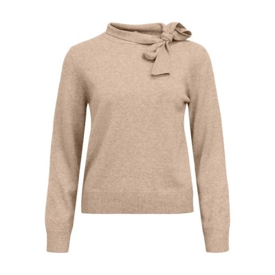 блуза,дамски,пуловери,дамски,плетени,дрехи,object,thess,sweater,beige,(desert,taupe,melange)