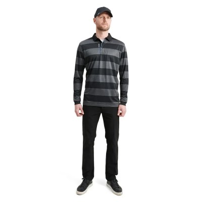 тениска,мъжки,тениски,abacus,golf,hudson,long,sleeve,t,shirt,black,antracit,(grey)