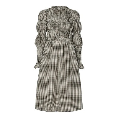 рокля,дамски,поли,и,рокли,yas,chemma,long,sleeve,midi,dress,eggnog,checks,(green)