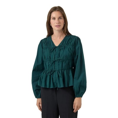 дамски,блузи,дамски,ризи,yas,ebba,long,sleeve,blouse,ponderosa,pine,(blue)