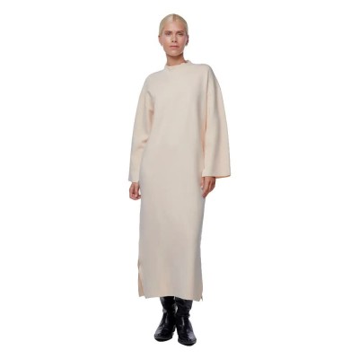 рокля,дамски,поли,и,рокли,yas,elma,long,sleeve,long,dress,beige,(birch)