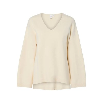 блуза,дамски,пуловери,дамски,плетени,дрехи,yas,elma,v,neck,sweater,birch