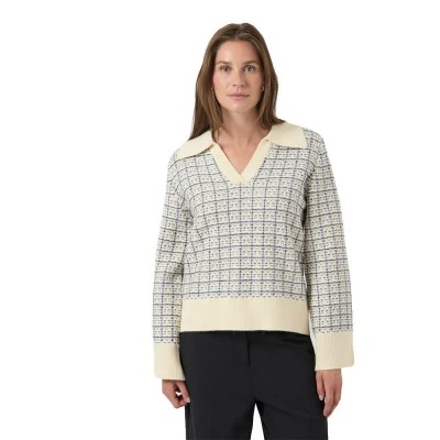 блуза,дамски,пуловери,дамски,плетени,дрехи,yas,livia,v,neck,sweater,birch,dazzling,blue,(beige)