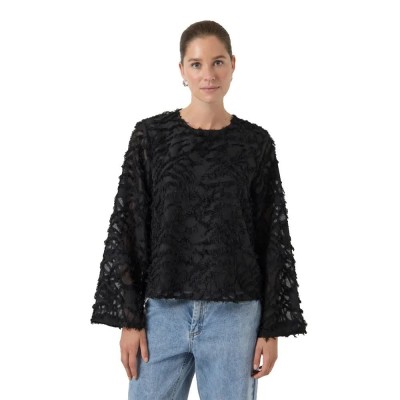 дамски,блузи,дамски,ризи,yas,paria,long,sleeve,blouse,black,(black)