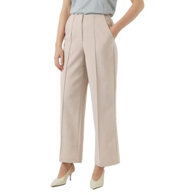 панталони,дамски,панталони,yas,reemaj,high,waist,pants,oxford,tan,(beige)
