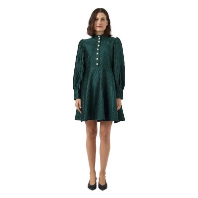рокля,дамски,поли,и,рокли,yas,ripple,long,sleeve,short,dress,ponderosa,pine