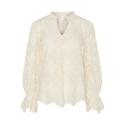 дамски,блузи,дамски,ризи,yas,selmi,long,sleeve,blouse,birch,(beige)