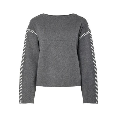 блуза,дамски,пуловери,дамски,плетени,дрехи,yas,stitcha,sweater,grey,(medium,grey,melange,birch,stitches)