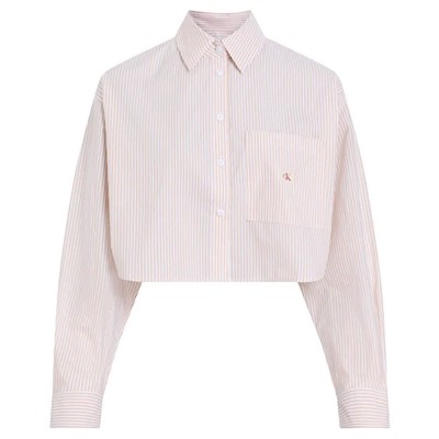 риза,с,дълъг,ръкав,дамски,блузи,дамски,ризи,calvin,klein,j20j225078,crop,long,sleeve,shirt,white,yaa,(white,pink)