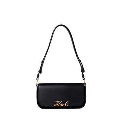 чанта,за,през,рамо,всички,чанти,karl,lagerfeld,signature,shoulder,bag,black,gold,(black)