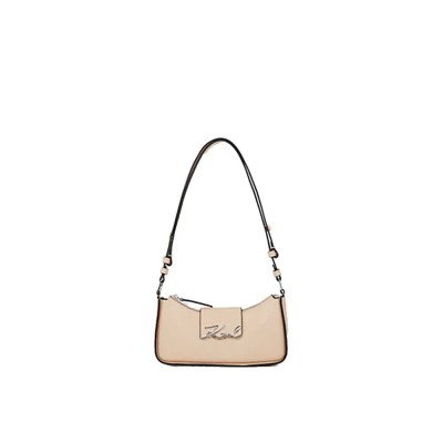 чанта,за,през,рамо,всички,чанти,karl,lagerfeld,signature,small,zip,shoulder,bag,beige