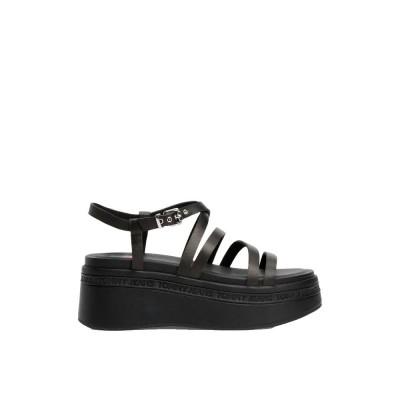 сандали,на,платформа,дамски,сандали,и,чехли,tommy,hilfiger,en0en02756,wedge,sandals,black