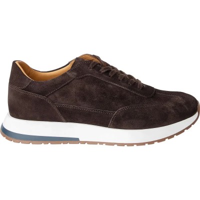 маратонки,мъжки,маратонки,façonnable,suede,runner,trainers,chocolate,brown,(brown)