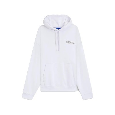 блуза,мъжки,пуловери,hugo,nyrohood,10273551,01,blue,sweatshirt,white,(white)
