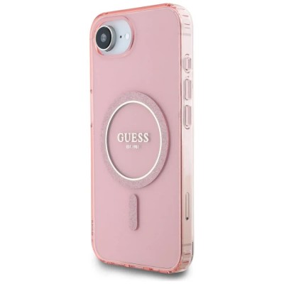 други,аксесоари,guess,glitter,circle,iphone,16e,phone,case,pink,(pink)