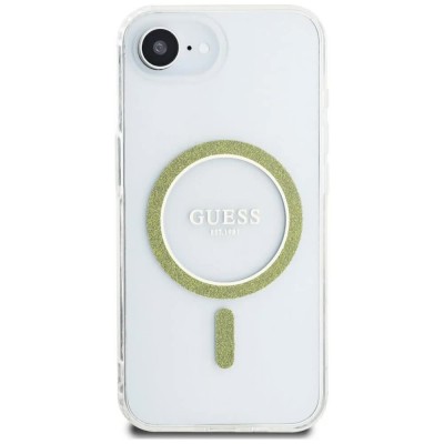 други,аксесоари,guess,glitter,circle,iphone,16e,phone,case,clear,(clear)
