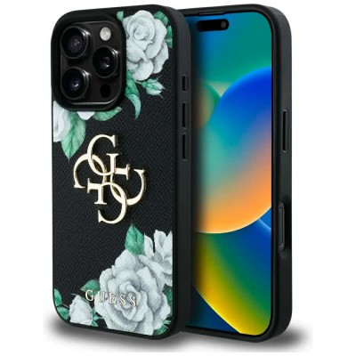 други,аксесоари,guess,roses,big,iphone,16,pro,max,phone,case,black,(black)