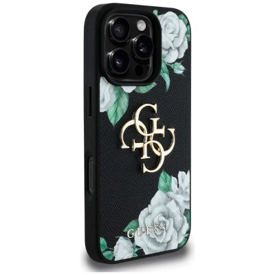 други,аксесоари,guess,roses,big,iphone,16,pro,phone,case,black,(black)