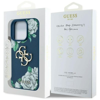 други,аксесоари,guess,roses,big,iphone,16,pro,max,phone,case,blue,(blue)