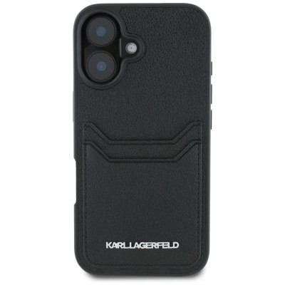 други,аксесоари,karl,lagerfeld,grained,iphone,16,phone,case,black,(black)