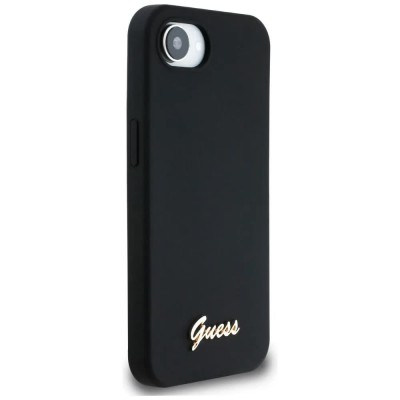 други,аксесоари,guess,script,metal,logo,magsafe,iphone,16e,phone,case,black,(black)
