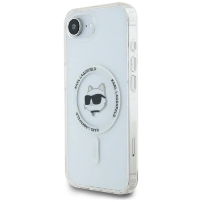 други,аксесоари,karl,lagerfeld,metal,choupette,iphone,16e,phone,case,clear,(white)