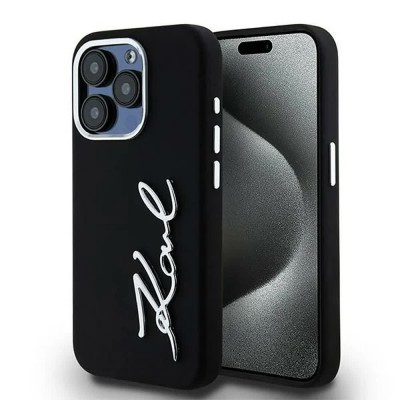 други,аксесоари,karl,lagerfeld,metal,script,logo,iphone,15,pro,max,phone,case,black,(black)