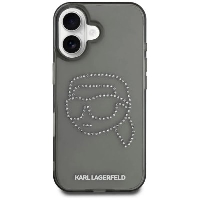 други,аксесоари,karl,lagerfeld,rhinestones,iphone,16,phone,case,black,(black)