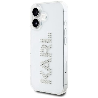 други,аксесоари,karl,lagerfeld,rhinestones,logo,iphone,16,phone,case,clear,(clear)