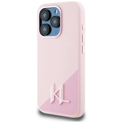 други,аксесоари,karl,lagerfeld,shadow,metal,initial,magsafe,iphone,15,pro,max,phone,case,pink,(pink)