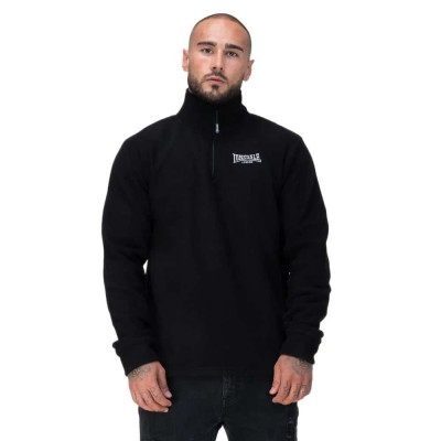 блуза,мъжки,пуловери,lonsdale,lostock,half,zip,sweatshirt,black,(black,white)
