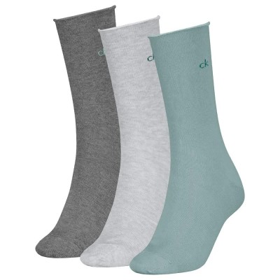чорапи,дамски,чорапи,calvin,klein,701234368,socks,3,pairs,jade,green,(multicolor)