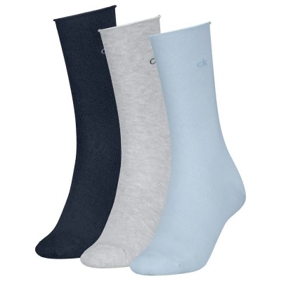 чорапи,дамски,чорапи,calvin,klein,701234368,socks,3,pairs,light,blue,(multicolor)