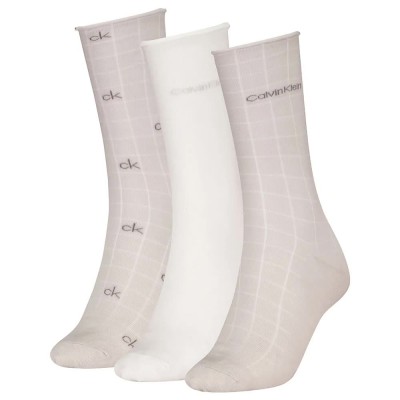чорапи,дамски,чорапи,calvin,klein,701235368,socks,3,pairs,light,grey