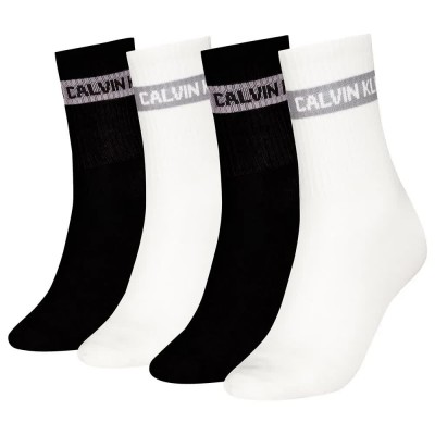 чорапи,дамски,чорапи,calvin,klein,701235385,crew,socks,4,pairs,white,black