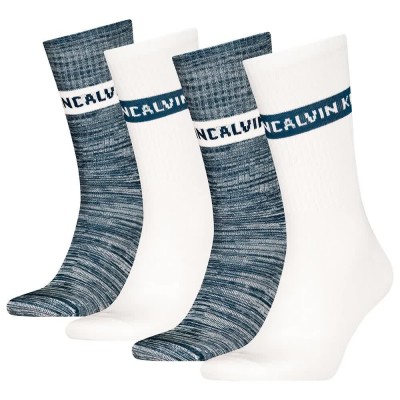 чорапи,мъжки,чорапи,calvin,klein,701235983,crew,socks,4,pairs,blue,white