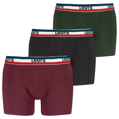 боксерки,мъжко,бельо,levi´s,®,100002870,boxers,3,units,red,black,green,(multicolor)
