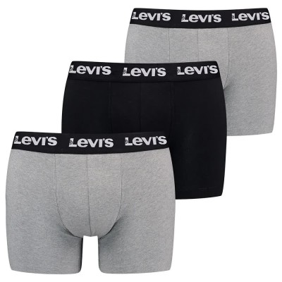 боксерки,мъжко,бельо,levi´s,®,repeat,logo,brief,boxers,3,units,grey,combo,(black,grey)