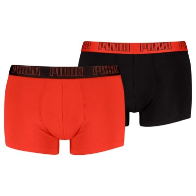 боксерки,мъжко,бельо,puma,everyday,boxers,2,units,fierce,red,black,(red,black)