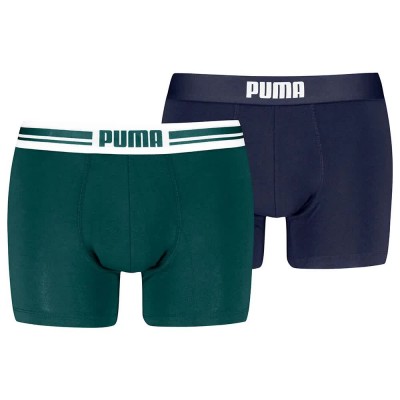 боксерки,мъжко,бельо,puma,everyday,placed,logo,boxers,2,units,green,navy,(green,blue)