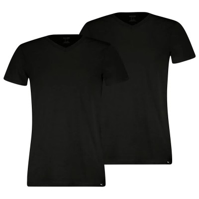 тениска,мъжки,тениски,puma,everyday,short,sleeve,v,neck,t,shirt,2,units,black,(black)