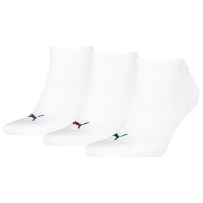 чорапи,мъжки,чорапи,puma,sneaker,plain,socks,3,pairs,white,colored,logos,(white)